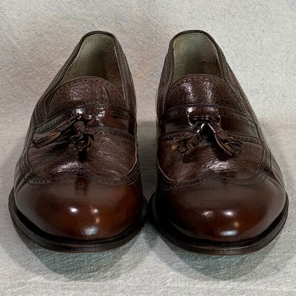 Domani By Johnston & Murphy Wing Tip Tassel Loafers Mens Size 11.5M - Picture 9 of 16